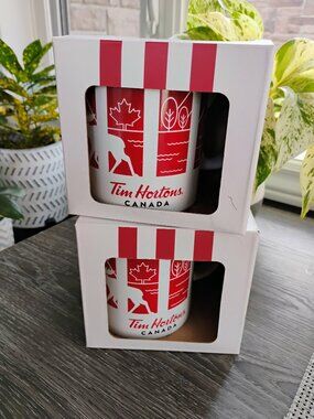NIB Tim Hortons 2016 Traveler's Collection Canada Mugs - Series 1 - Set of 2